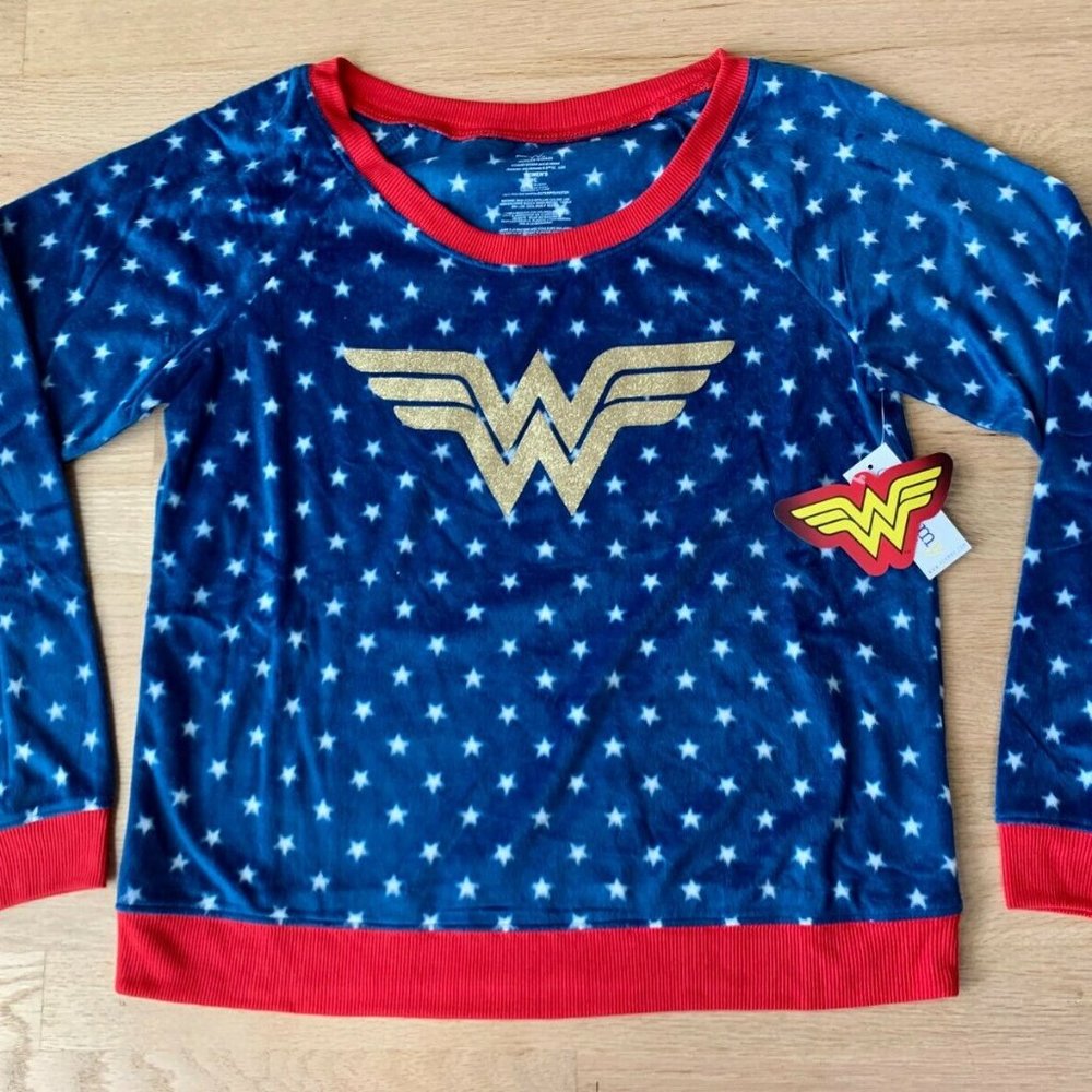 Wonder Woman Juniors' PJammy Jogger Pajama Set Top - New